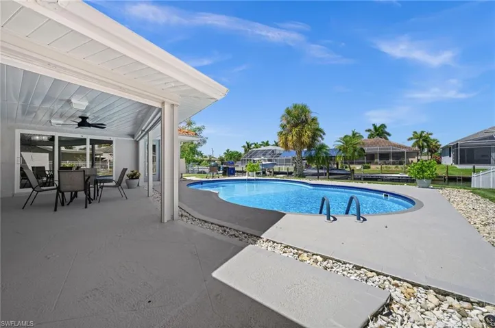 The lanai provides shade when you need it!