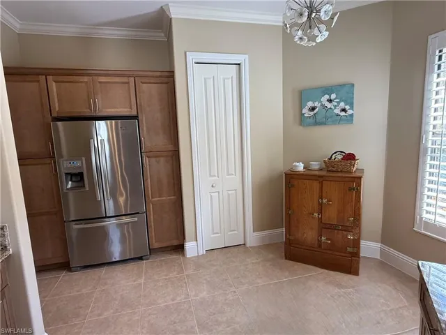 Kitchen with pantry and table area