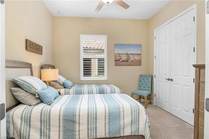 Another guest bedroom allows ample space for family and friends.