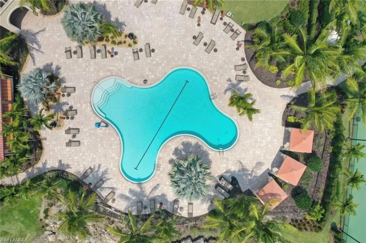 Drone / aerial view of pool