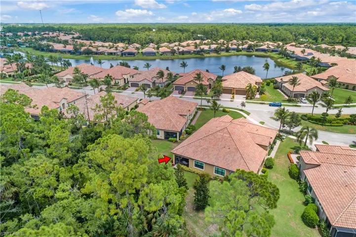 Bird's eye view illustrates the privacy from the outdoor lanai.