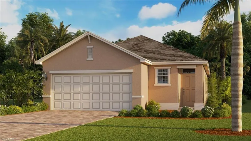 Garage with driveway