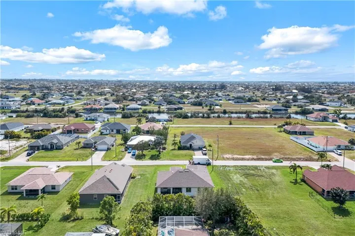 Aerial view of residential area