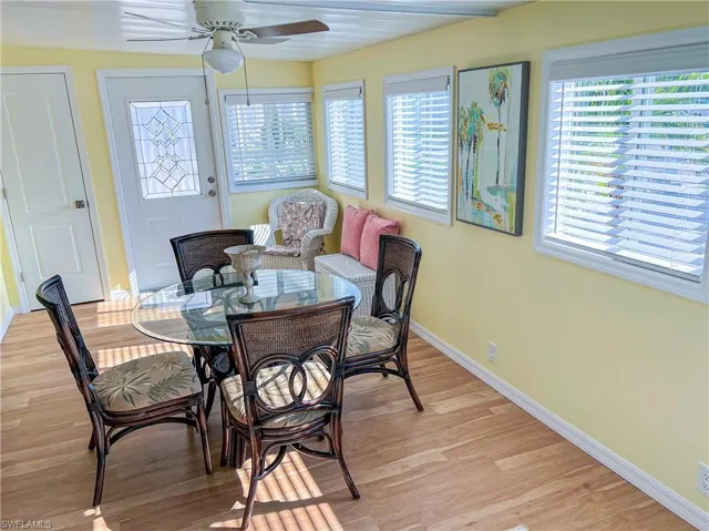 Front Entrance into Sunroom and dining area