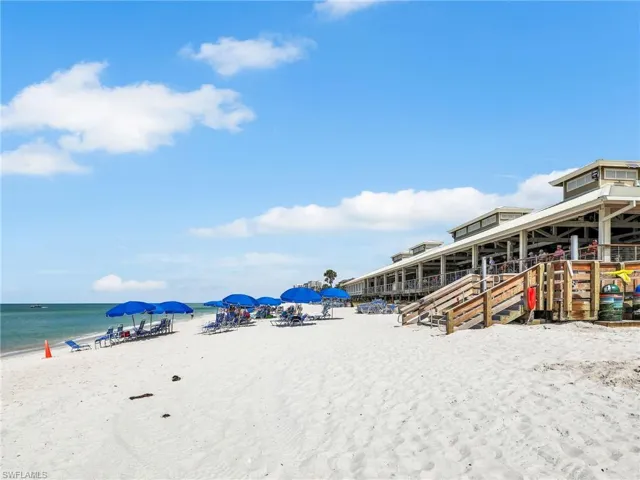 Aerial View of Pelican Bay Private Beach and Beach Club