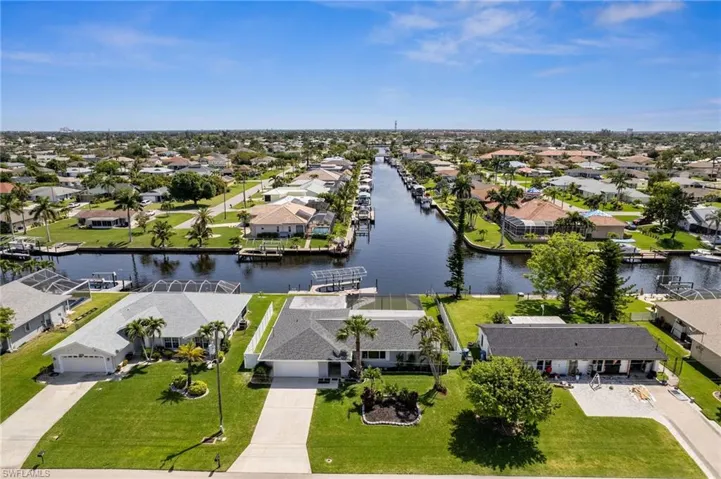 Aerial view with the Princeton Canal in front