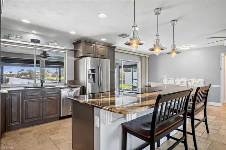 Stunning Kitchen with a view to the water.