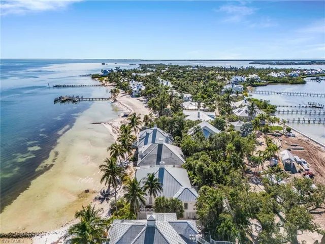 Aerial view of unending shoreline