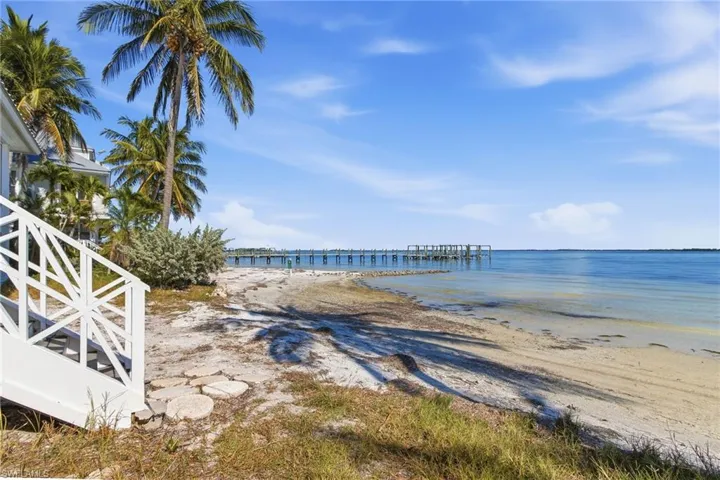 Dock featuring view of water and beach