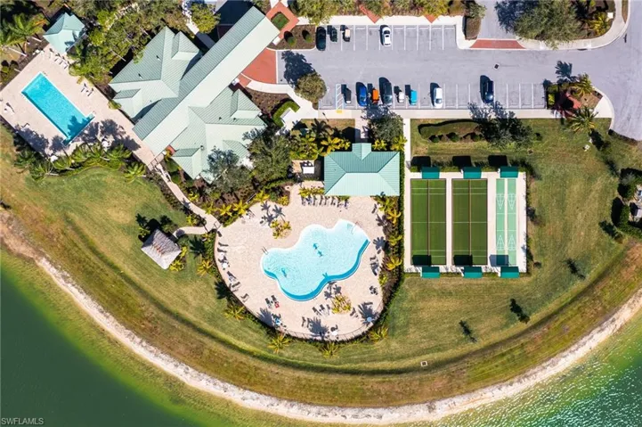 Expansive aerial perspective showcasing multiple recreational facilities
