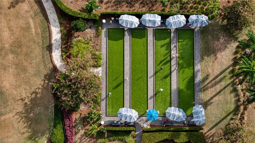 Bocce ball court within the Isles of Collier Preservecommunity