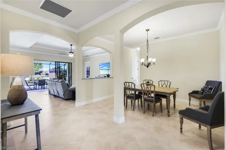Foyer Entrance presents View of Living- Dining Area