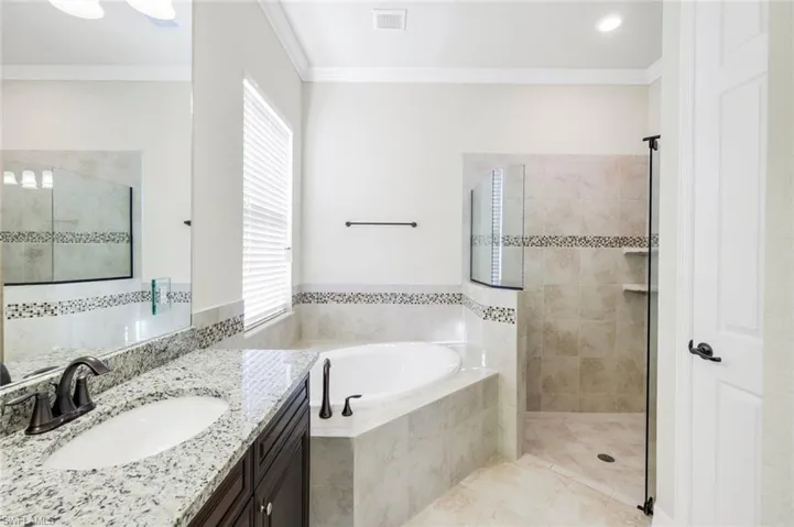 Primary Bath with Soaking Tub and Separate Shower