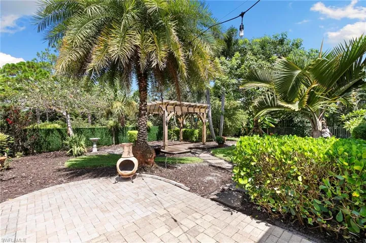 View of patio featuring a pergola