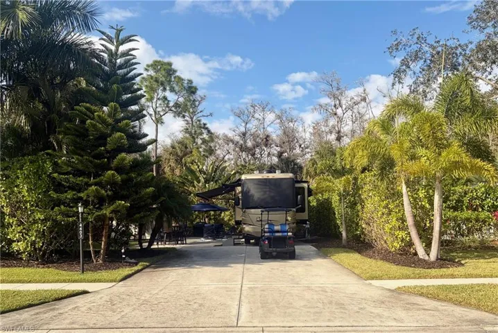 View of concrete driveway