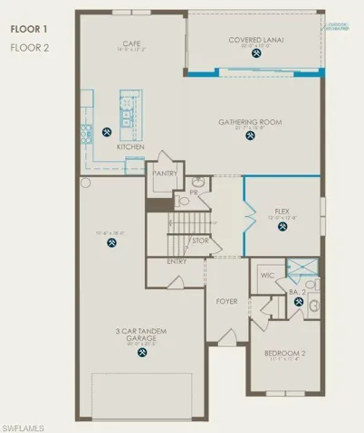 Floor plan with options selected
