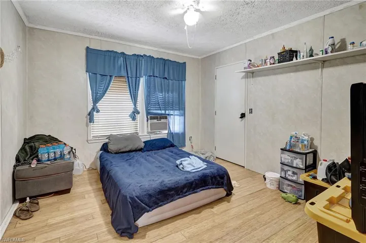 Guest bedroom 1. The flooring has been replaced in this room.