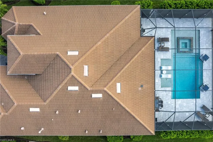 Birds eye view of property