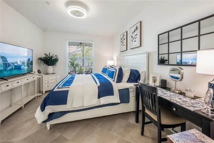 View of tiled bedroom