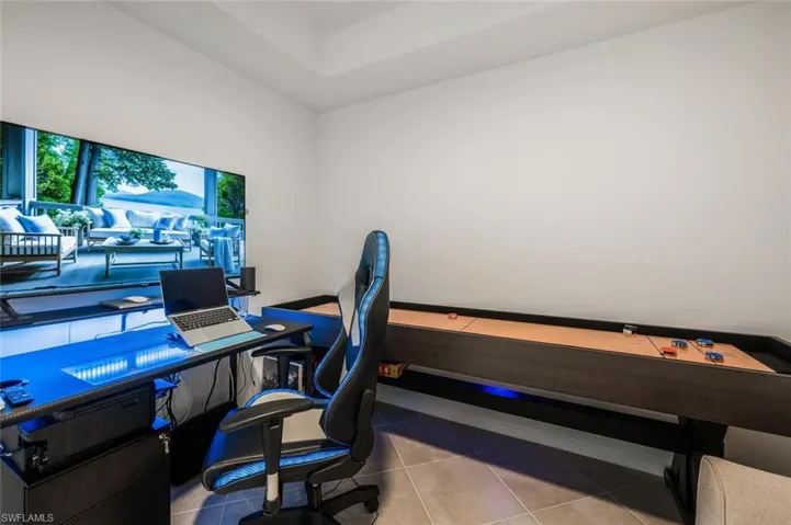View of tiled office space