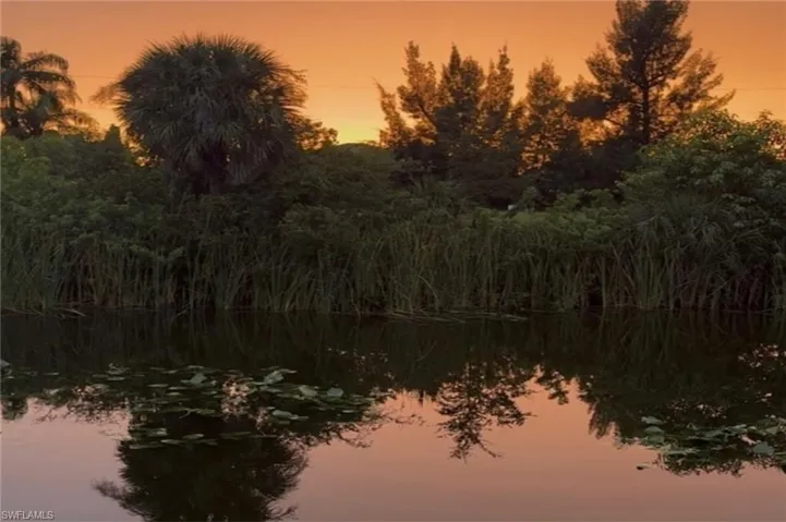 Sunset over the canal