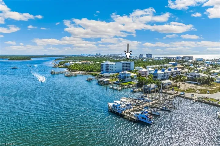 View of urban area with a large body of water