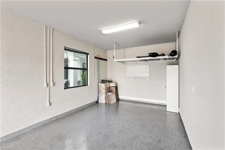 Spacious tandem area at rear of garage