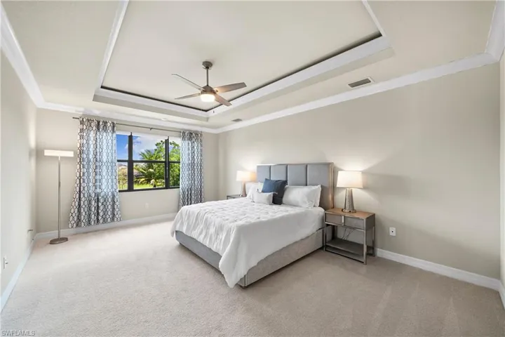 Spacious master with room for your seating area