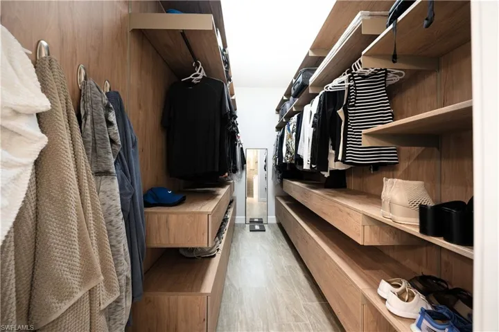 Custom built primary closet