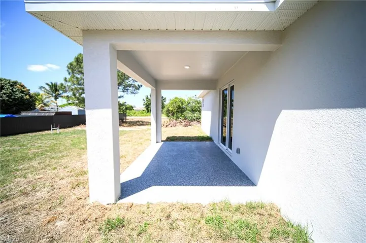 Covered Lanai With Epoxy Finished Flooring!
