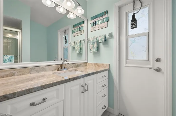 Bathroom featuring vanity