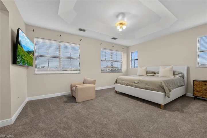 Spacious primary bedroom