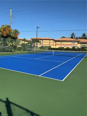 View of tennis court