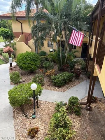 View of court  yard with stairway
