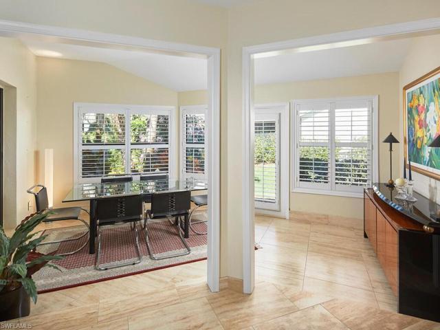 The dining area is just off the kitchen.