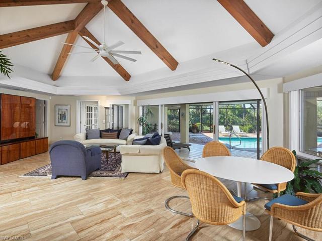 Living room overlooking the pool.