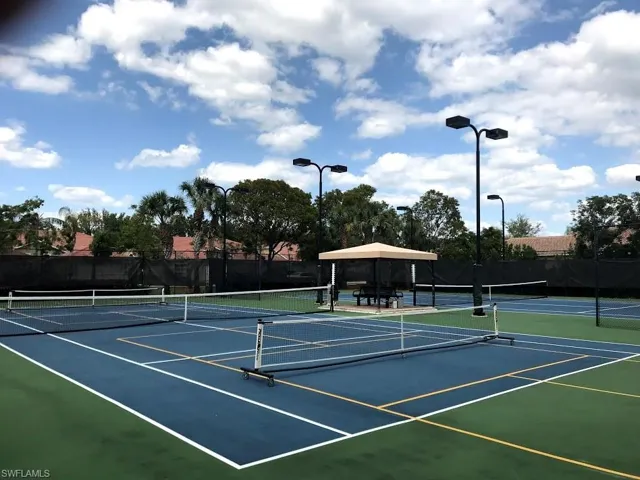 View of tennis court