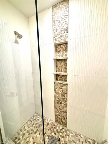 Walk-in tile shower