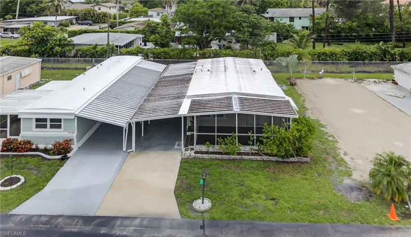 View from above of property."New home coming soon next door."