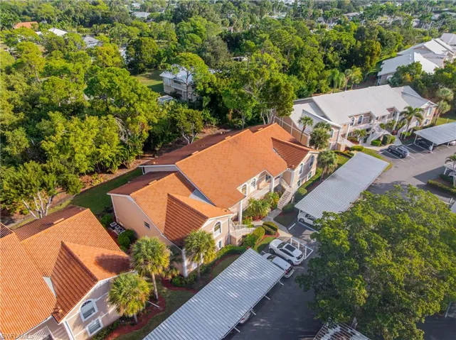 Aerial perspective of suburban area