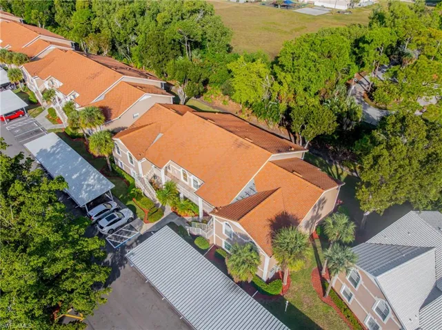 Aerial view of residential area