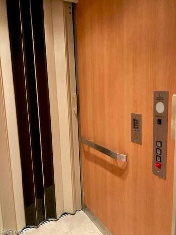 Elevator accesses both floors and also the lower level of garage from the rear door.