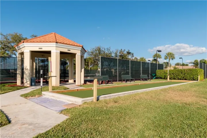 Surrounding community with a lawn