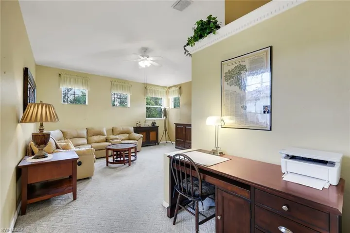 Den or 3rd bedroom with high ceilings, and large walk in closet