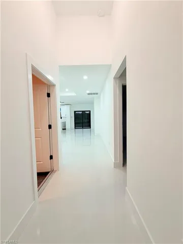 Hall with baseboards