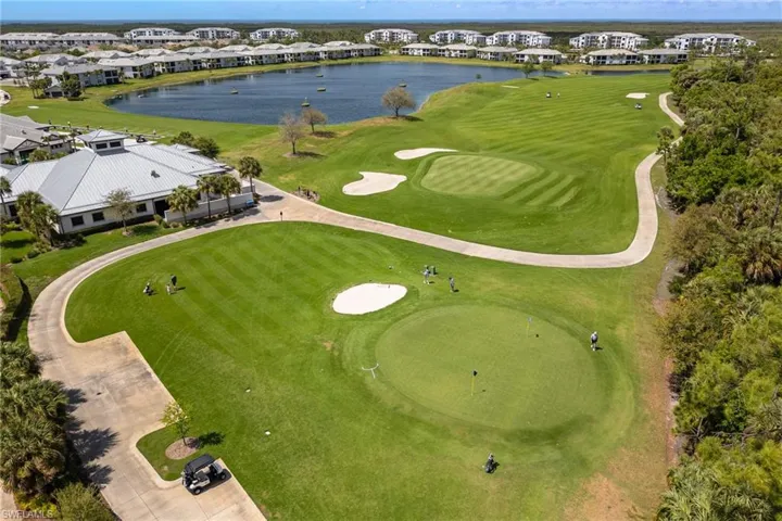Aerial view of the golf course