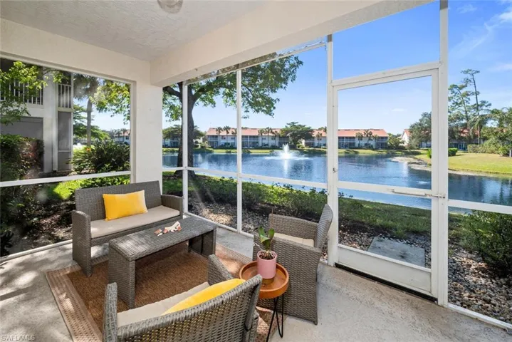 Lanai with a water view