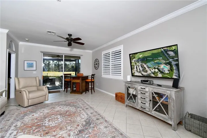 looking towards extended screened lanai and primary suite
