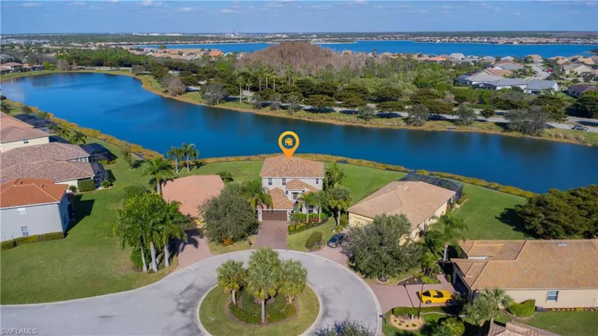 Bird's eye view featuring a residential view and a water view