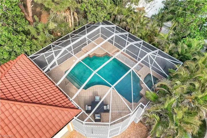 Birds eye view of property